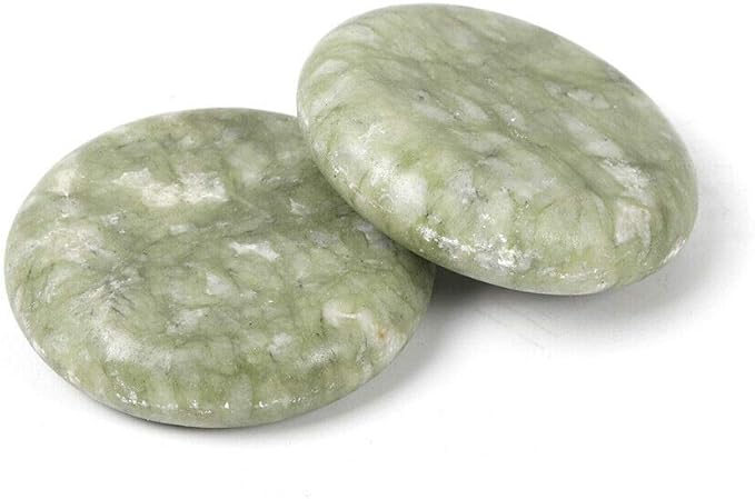 YIYIBYUS 16PCS Hot Stone Massage Spa Set Natural Jade Heated Warmer Heating Rocks with Package Box for Spa