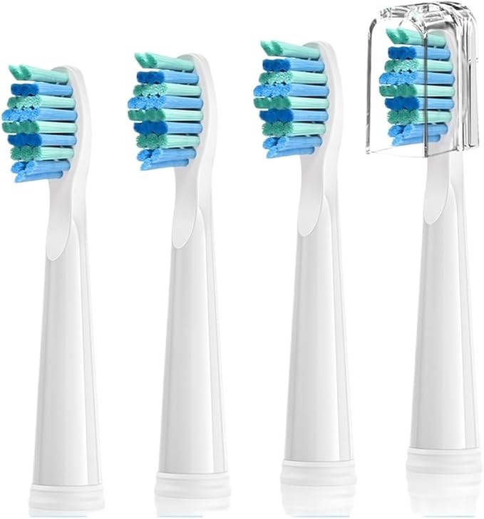 Compatible for Fairywill 4/8/12/16PCS Electric Toothbrushes Replacement Heads Toothbrush Sets for FW-507 FW-508(FW02(1pack-4pcs))