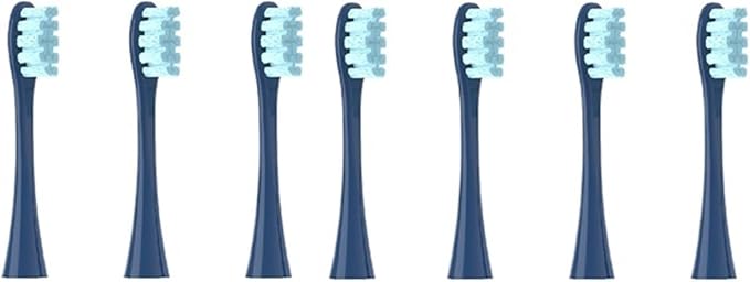 Compatible for Oclean Flow/X/X PRO/ Z1/ F1/ One/Air 2 /SE Brush Heads Soft Sonic Toothbrush Vacuum Bristle 7pcs Replacement(7pcs Dark Blue)
