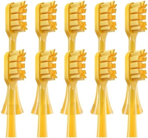 20PCS Toothbrush Heads for G7/P7/Y8/T9/T10/T6S/T7S/A7 Replacement Brush Head Soft Bristle Vacuum with Cover(20PCS Yellow)