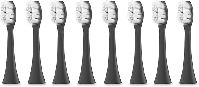Compatible for Heads Replacement Head Soft Bristle Tooth Brush Accessories 16pcs 8pcs(8PCS Black)