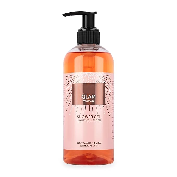 BVita Luxury Glam Woman Body Wash Refreshing Shower Gel for Deep Cleansing Hydrating Moisturising Softer &amp Smoother Skin with Aloe Vera 500 ml