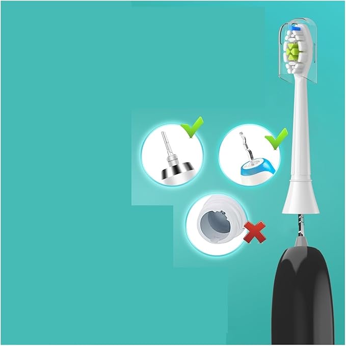 4/8pcs Replacement Toothbrush Heads Compatible for Philips Sonicare Soft Electric Brush Head 4100 6500 6100 7500 5(4pcs White)