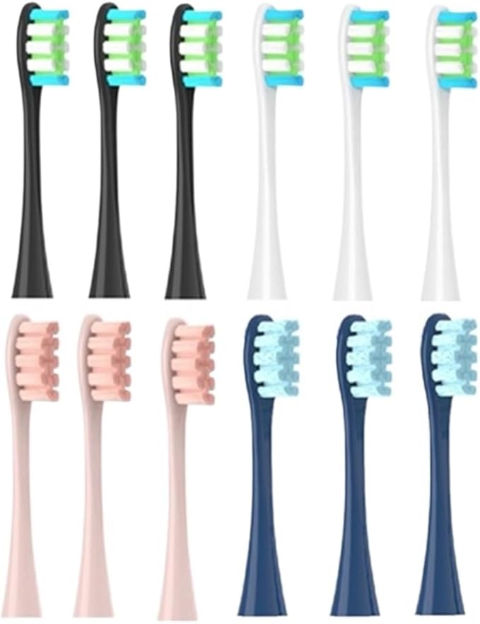 12PCS Compatible for Oclean One/Air 2 /SE Sonic Cleaning Electric Toothbrush for Adults Replacement Hot Heads(Gold)