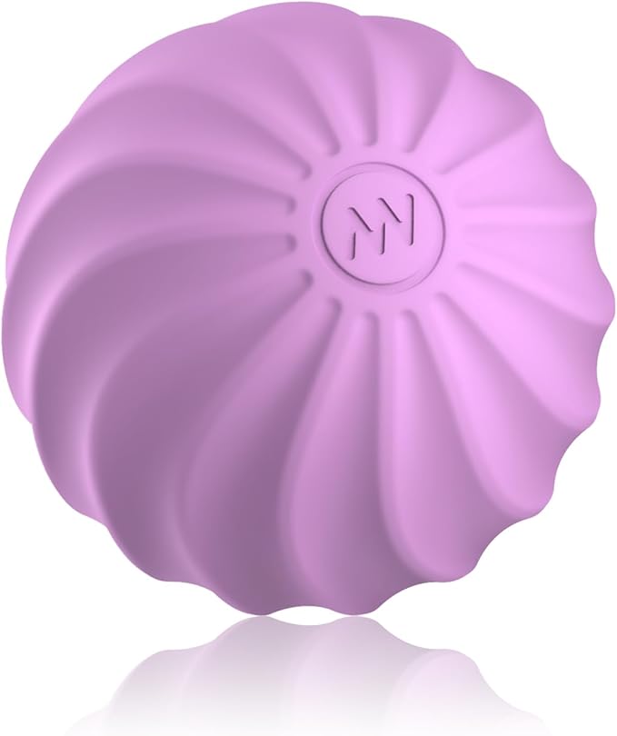 2.5 Mini Massage Ball 10 Speeds Vibrating Massage Roller Ball for Palm Hand Foot Leg Neck Back Trigger Point Muscle Therapy Ball for Myofascial Release Plantar Fasciitis Relief (Purple)