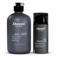 Chassis 360 Hydrating Men’s Body Wash &amp All-In-One Face Moisturizer Bundle – Triple Foam Body Cleanser + Vitamin C Niacinamide &amp Hyaluronic Acid Moisturizer