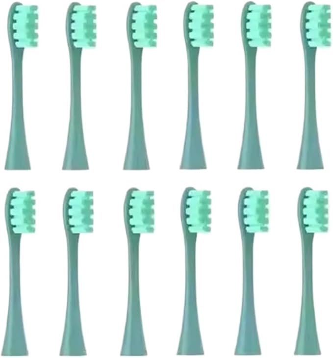 8/12Pcs Soft Vacuum Bristle Toothbrush Heads for Electric Sonic Replacement Brushes(12pcs Green)