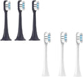 Replaceable Brush HeadsCompatible for XIAOMI MIJIA T301 T302 Soft Clean Bristle(3 White 3 Blue)