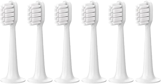 6PCS Replacement Brush Heads Compatible for XIAOMI MIJIA T300/T500/T700 Sonic Electric Tooth Soft Bristle Caps(Sensitive WH6Pcs)