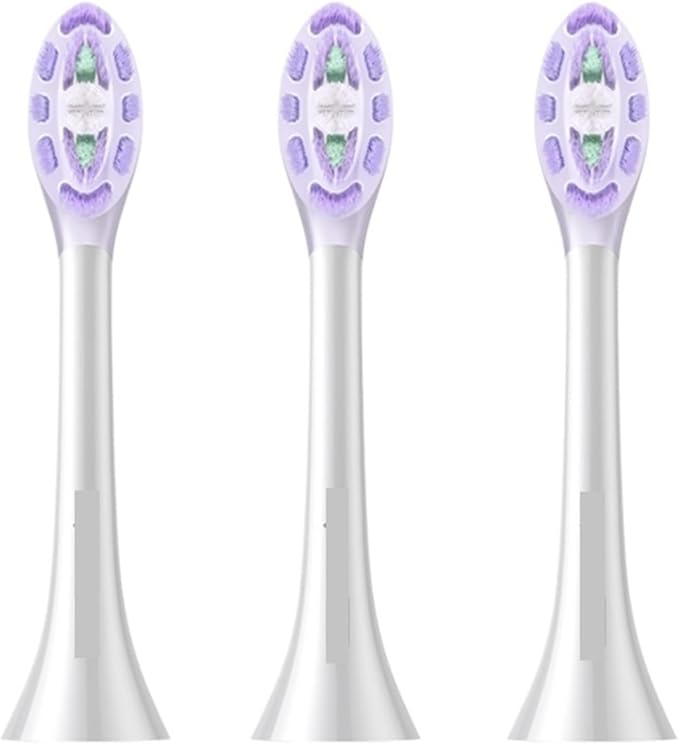 Replacement Brush HeadCompatible for MES610 MES609 MES613 MES611 Sweep Vibration Electric Toothbrush Pro Soft Bristle Nozzles(Purple)