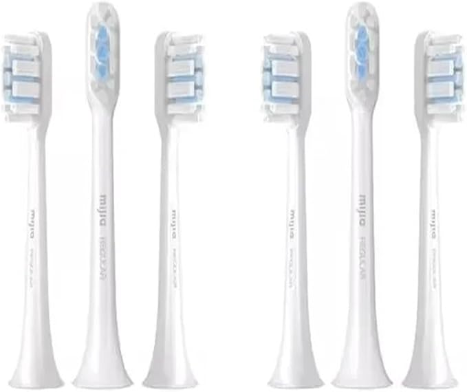 Compatible with Xiaomi Mijia T301 T302 Smart Electric Toothbrush Heads(6 pcs White)