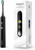 NB-1 LCD Screen Electirc Toothbrush5 Modes 5 intensities &amp DIY ModeRechargeable Sonic Electric Power Toothbrush for AdultBlack