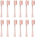 Compatible for Oclean X/X PRO/ Z1/ F1/ One/Air 2 /SE Sonic Electric Toothbrush Replacement Brush Heads Soft Bristle Nozzles Head(12 Pink)