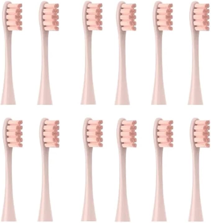 Compatible for Oclean X/X PRO/ Z1/ F1/ One/Air 2 /SE Sonic Electric Toothbrush Replacement Brush Heads Soft Bristle Nozzles Head(12 Pink)