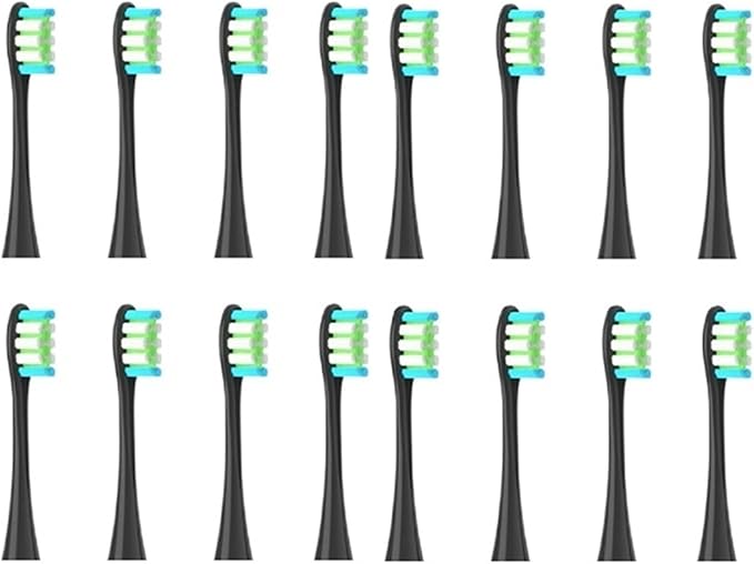 16pcs Replacement Brush HeadsCompatible for X PRO/ Z1/ F1/ One/Air 2 /SE Deep Cleaning Nozzles Soft Vacuum Bristle(Black)