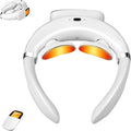 Foldable Neck Massager with Heat Electric Neck Massager with Wireless Remote 16 Intensity Levels 4 Modes Food-Grade Silicone LCD Display Portable Neck Massager for Office Home Travel