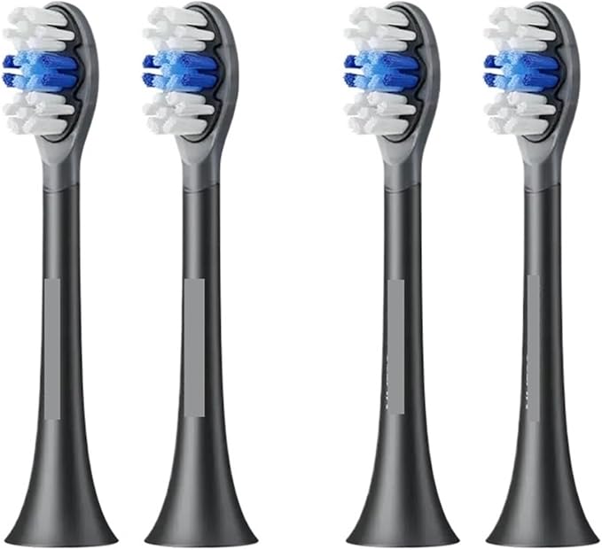 Replacement Toothbrush Heads Compatible for X3U/X3pro/D2/D3S/D5 Sonic Electric Tooth(4 Clean Black)