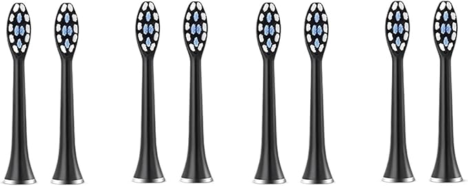 Compatible for S7 Brush Toothbrush Head Replacement4/8PCS(8 Black)
