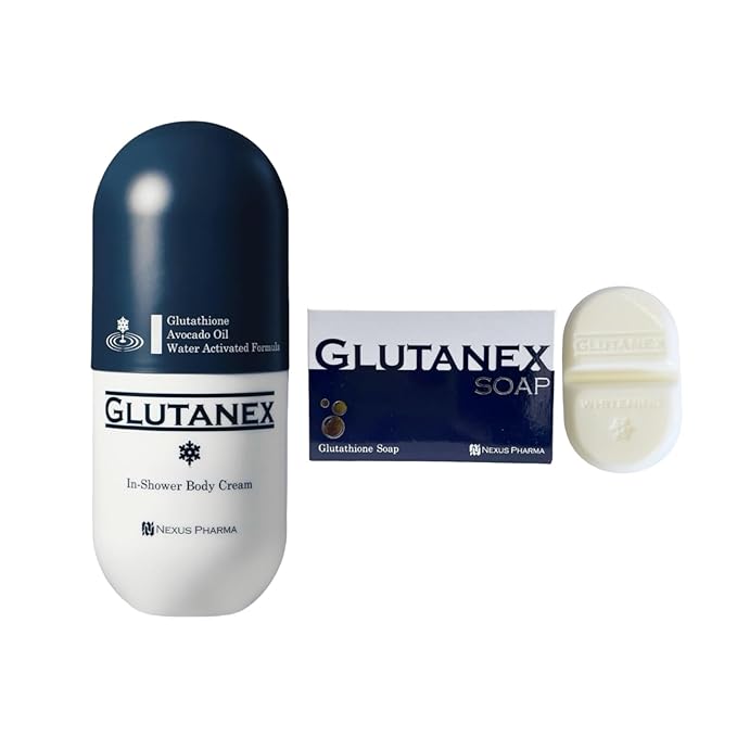 Glutanex In-Shower Body Cream &amp Glutathione Soap Duo