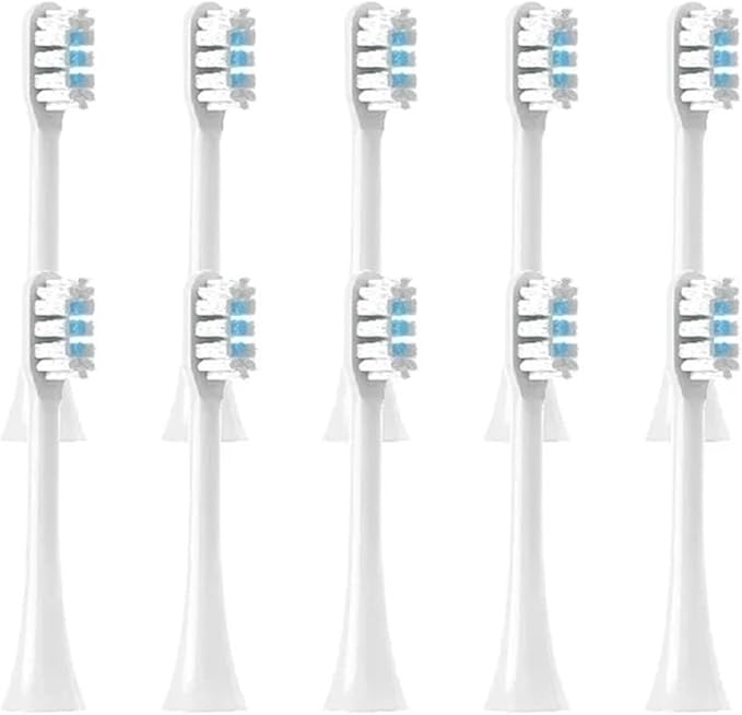 Replaceable Brush HeadsCompatible for XIAOMI MIJIA T301 T302 Soft Clean Bristle(10 White)