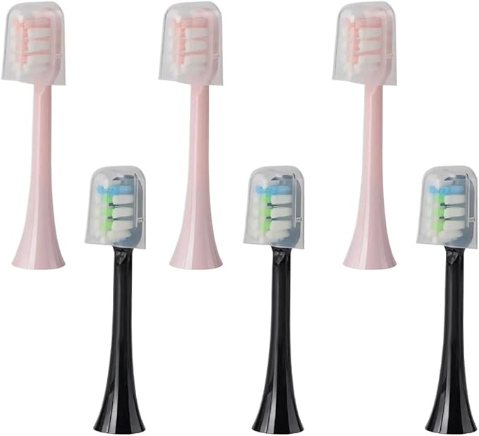 Replacement Brush Heads Compatible for SOOCAS X3U/X3Pro/X5 6/12pcs Bristle Electric Toothbrush Sealed Packed(SHUSHI-PK3BK3)