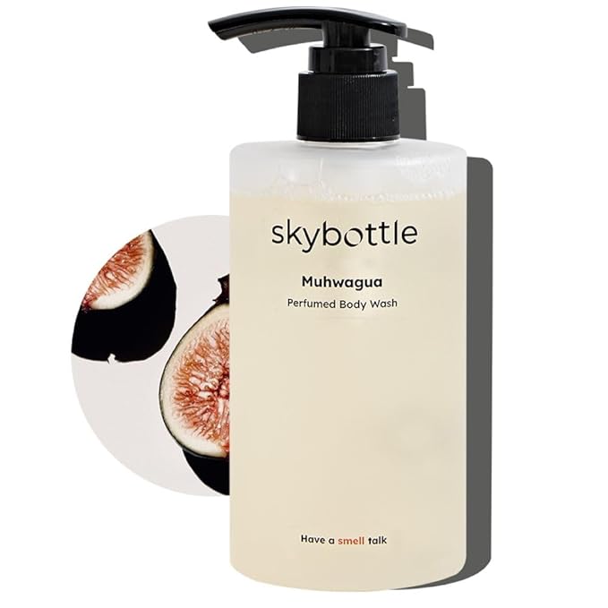 skybottle Body Wash Refreshing and Cleansing With AHA Deep Moisture for Dry Skin Perfumed with Fig Fruit Woody Scent 10.1 Fl. Oz
