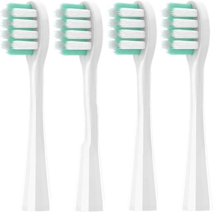 12 Pcs Replacement Brush Heads Compatible for Electric Toothbrush Head Deep Clean Type/Soft Bristle(12 Soft Hair White)