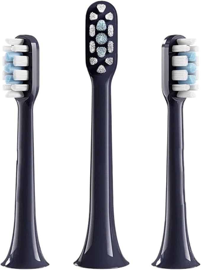 3pcs/6pcs Compatibility for MIJIA T302 Sonic Toothbrush Heads Teethbrush Replacement(3pcs Black)