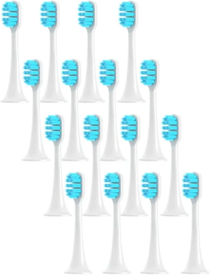 Compatibility for T500/T500C Replacement Toothbrush Heads for T500 Soft Bristle Brush Adult Portable Man Woman(Blue -16pcs)