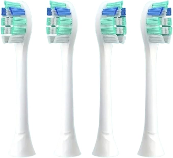 Compatible for Replacement Toothbrush Heads for HX6730/HX6721/HX3216/HX9362/HX3210/HX6013/HX9063/HX6063 Bright White Brush Nozzles C3 W3(8pcs)