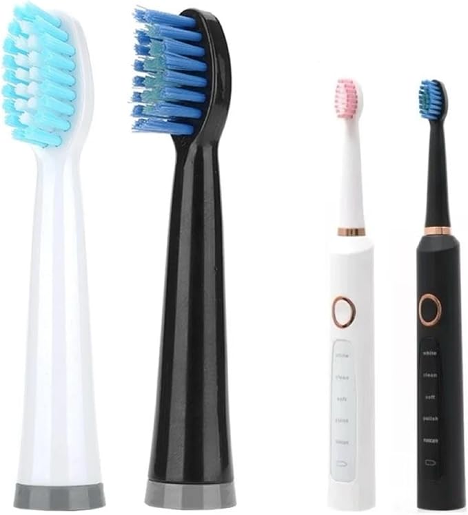 Replacement Toothbrush Heads Compatible for Rtauys M5 Electric Soft Brush Bristles Nozzle for Rays4-16Pcs(16PCS White)