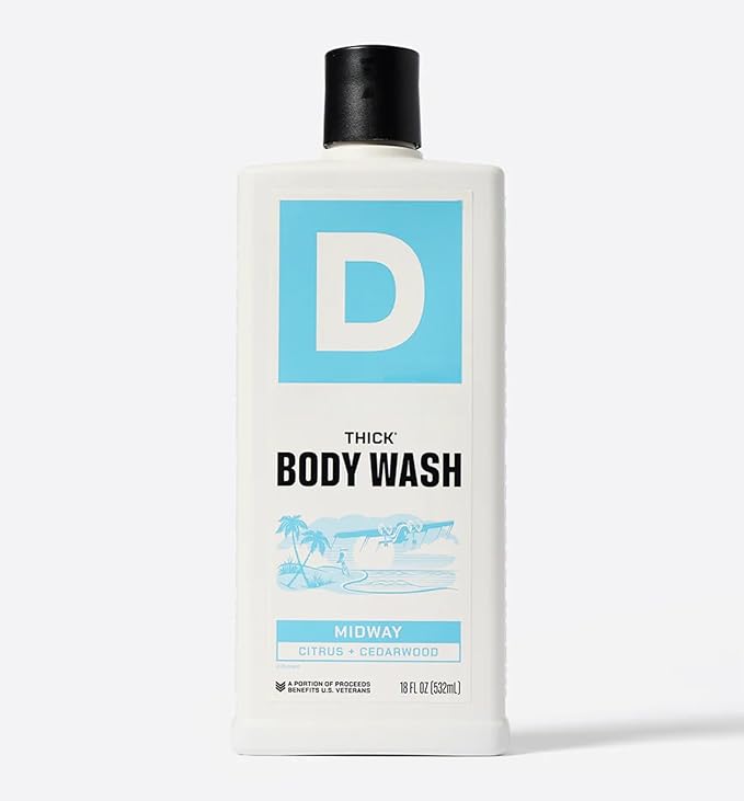 Duke THICK Cannon High Viscosity Body Wash/MIDWAY (Scent: Citrus + Cedarwood) Smells like a warm pacific breeze not a travel agent's musty office - NEW 18oz