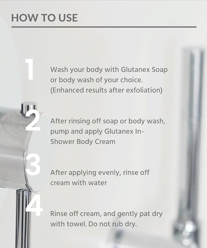 Glutanex In-Shower Body Cream &amp Glutathione Soap Duo