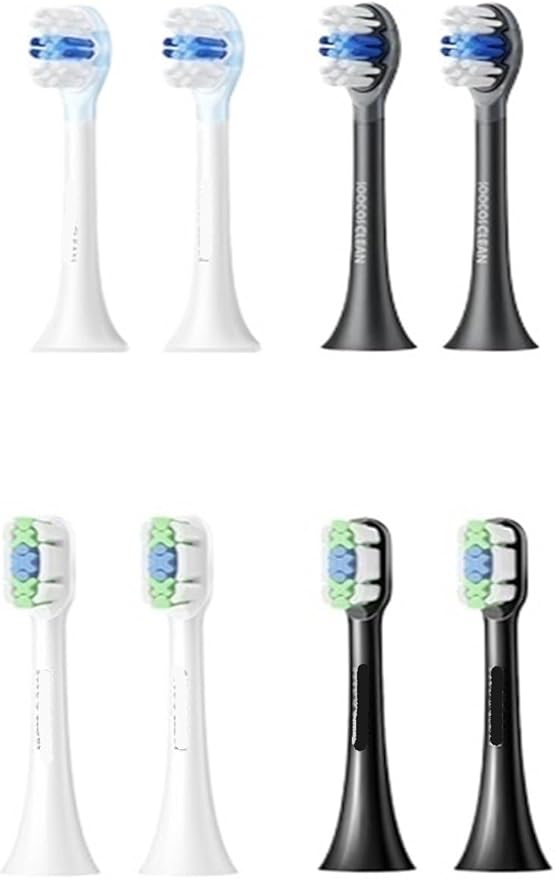 Compatible for SOOCAS Electric Toothbrush Compatible for X1 X3 X3U X5 Teeth Brush Replacement Heads(Black 2 pcs)