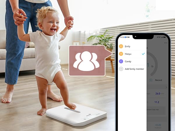 GROWNSY Smart Baby/Pet ScaleDigital Baby Weight Scale with App for Tracking Growth of Infant ToddlerPuppyand Cat—Supports Up to 330 lbs with Hold Function 27-inch Height Measurement5 Units