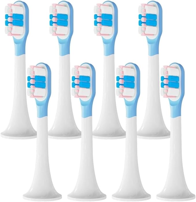 5 PCS Replacement Toothbrush Heads ForCompatible for Xiaomi T300 T500 Sonic Electric Teeth Brush Soft Teethbrush Nozzles(8 BJ Pink)