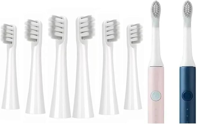 Replacement Toothbrush Head for SOOCAS EX3 SO Compatible ForWHITE PINJING Electric Soft Bristles Nozzles(16PCS Pink)