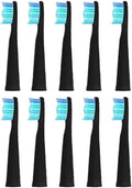 10pcs Electric Replacement Brush Heads ToothbrushCompatible for Seago SG910 SG507 SG958 SG515 SG949 SG575(10 Black Heads)