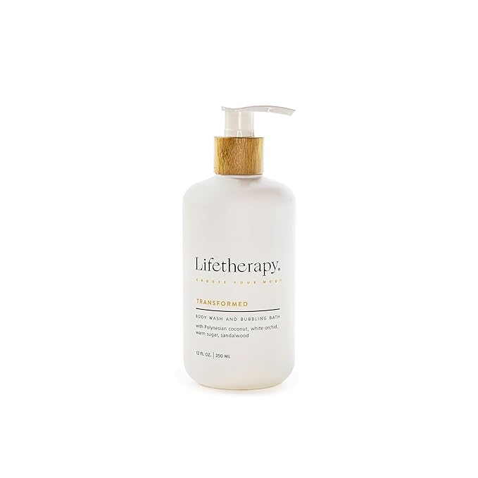 Lifetherapy 3-in-1 Body Wash Bubble Bath &amp Hand Wash – Transformed | Clean Skin-Loving Formula | Vegan &amp Gluten Free | Nourishing &amp Revitalizing | Free From Parabens Sulfates &amp Phth