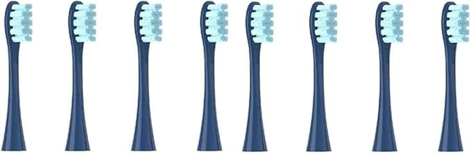Compatible for Oclean X/X PRO/ Z1/ F1/ One/Air 2 /SE Sonic Electric Toothbrush Replacement Brush Heads Soft Bristle Nozzles Head(8 Dark Blue)