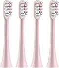 Sonic Electric Toothbrush HeadsCompatible for Xiaomi SOOCAS X3 X5 X3U X1 V1 V2 Replacement Nozzles with Anti-dust Cap(4pcs Pink)