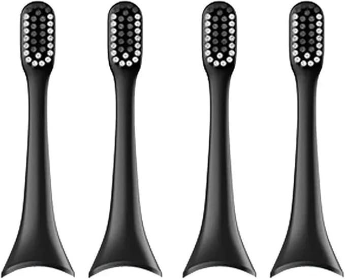 8 pcs Toothbrush HeadCompatible for ENCHEN Aurora T+/T2 Electric Head Accessories Adult Replacement Brush Nozzle(Black 8pcs)