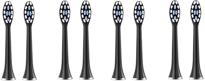 Compatible for SUBORT S7 Brush Heads Electric Toothbrush(8 Black Brush Head)