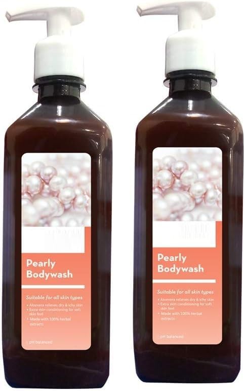 DT Pearly Bodywash | Suitable for All Types|Aloevera Relieves Dry &amp Ichy | Extra Conditioning for Soft Feel | Made with 100% Herbal extracts | Pack of 2