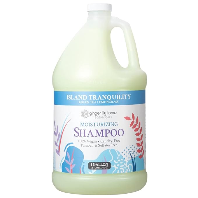 Ginger Lily Farms Botanicals Body Wash + Shampoo + Conditioner Bundle Island Tranquility 1 Gallon Each