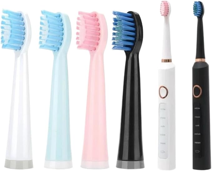 Replacement Toothbrush Heads Compatible for Rtauys M5 Electric Soft Brush Bristles Nozzle for Rays4-16Pcs(16PCS White)