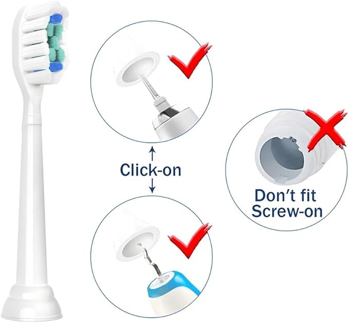 20pcs Toothbrush Replacement Brush Heads Clean Head Compatible for Sonicare 4100 5100 6100