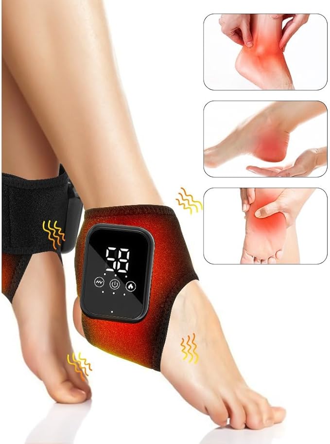 LEBHAR Rechargeable Electric Ankle Vibration Massage Joint Physiotherapy Instrument (Grey)