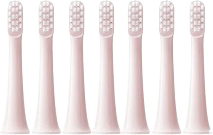 7PCS Soft Bristle Sonic Electric Toothbrush Replacement Brush HeadsCompatible for XiaoMi Mijia T100 Dupont Nozzles(7 Pink)