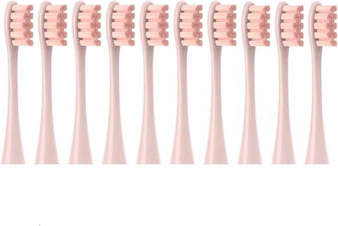 Replacement Brush Heads for Compatible Oclean Flow/X/X PRO/F1/ One/Air 2 Sonic Electric Toothbrush Blue Green Soft Bristle Nozzles(10 Pink)